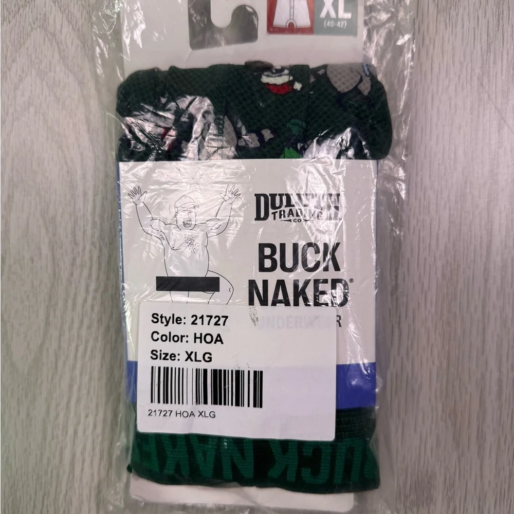 Duluth Trading Co Green Holiday Raccoon‎ Pattern Buck Naked Boxers